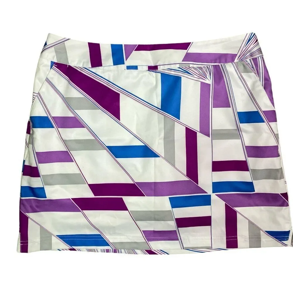 Adidas Climacool Geometric Print Stretch Skort Size 10